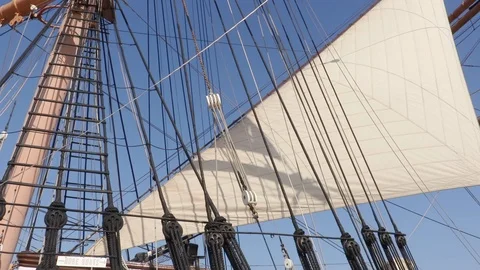 Sails and rigging on the Star of India Stock-Footage 112582970