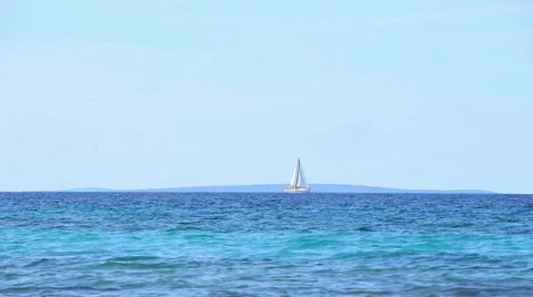 Sails on the Horizon, Right Stock Footage 30461321