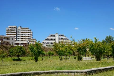Sails of scampia Stock Photos