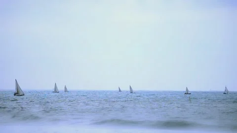 Sails Like Toys Stock Footage 98036880