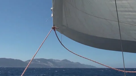 Sails waving in the wind 2 Stock Footage 24568528
