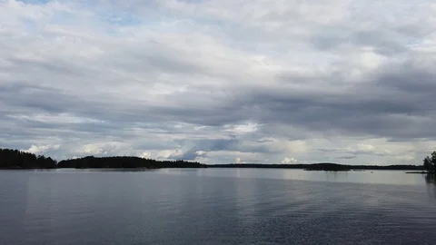 Saimaa lake on summer evening. Location near Savonlinna, Finland Stock-Footage 112143983