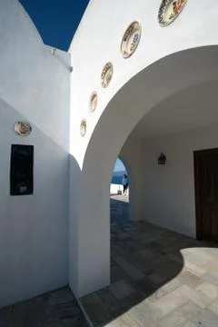 Saint Alexander chapel in Skiathos island , Greece . Stock Photos