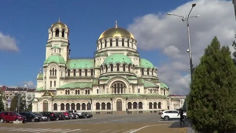 Saint Alexander Nevsky cathedral in Sofia, Bulgaria Stock Footage 330071600