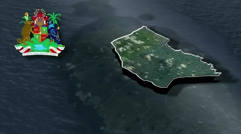 Saint Andrew with Coat Of Arms Animation Map Stock Footage