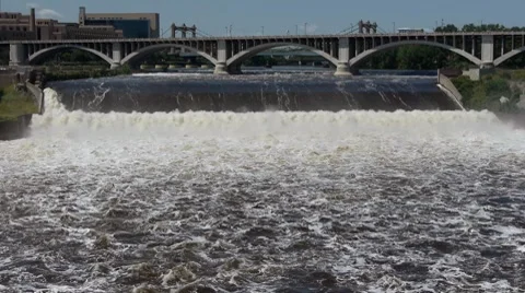 Saint Anthony Falls Stock Footage 7907350