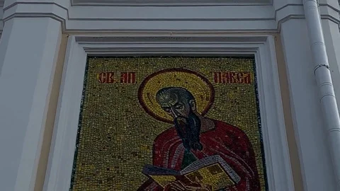 Saint apostle Pavel 스톡 동영상 100450015