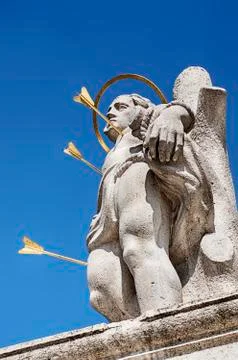 Saint With Arrows Stock Photos