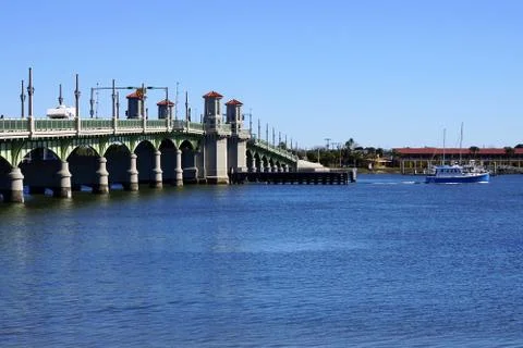 Saint Augustine Bay Bridge of Lions Stock Photos