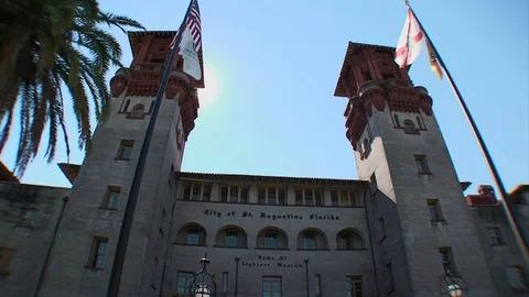 Saint Augustine City Hall Lightner Museum Stock Footage 92208809