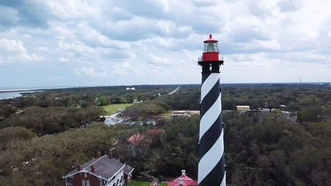 Saint Augustine Lighthouse Aerial Stockbeeldmateriaal 86528653