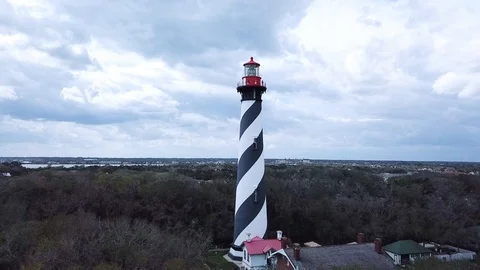 Saint Augustine Lighthouse Fly Up Stockbeeldmateriaal 86564615