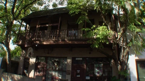 Saint Augustine Old City old building tilt up Stock Footage 92209643