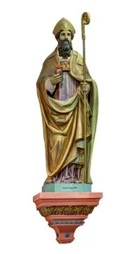 Saint Augustine statue isolated Stock Photos