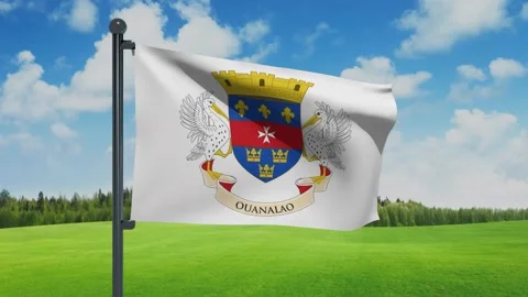 Saint Barthelemy Flag Stock Footage 151861779