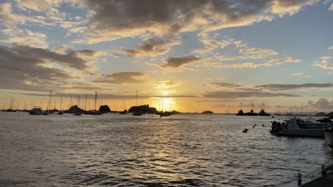 Saint Barthelemy Island Sunset Stock Footage 201042975