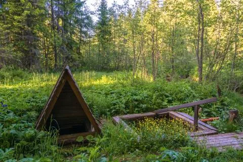 Saint Basil the Blessed Spring, village Klimitino, Russia. Stock Photos