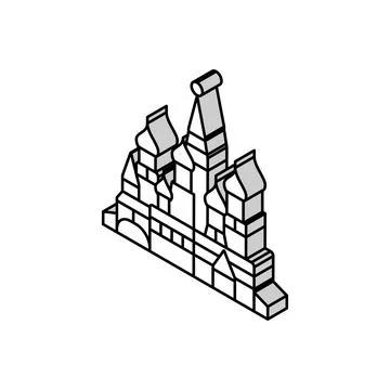 Saint basil cathedral isometric icon vector illustration Ilustração Stock