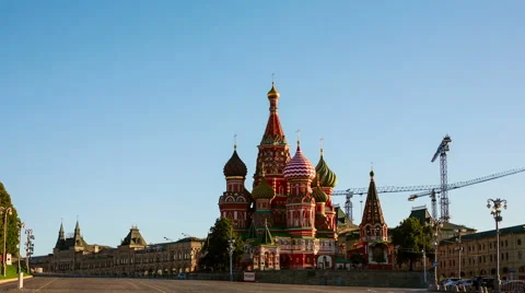 Saint Basil Cathedral on Red Square. Stock Footage 65146922