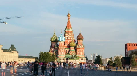 Saint Basil Cathedral on Red Square. Stock Footage 65326858