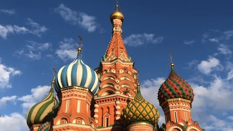Saint Basil Cathedral On Red Square, Moscow, 2019 Stock Footage 109461558