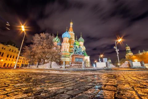 Saint Basil cathedral in Red Square, Moscow, Russia Stock Photos