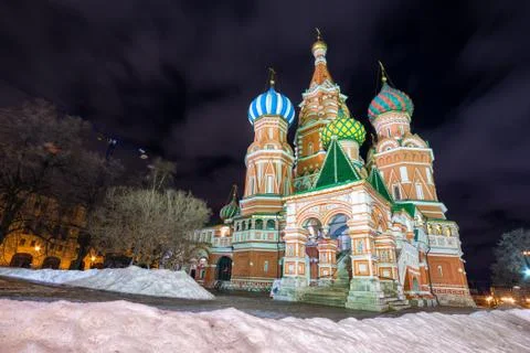 Saint Basil cathedral in the Red Square Stock Photos