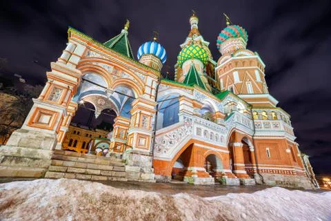 Saint Basil cathedral in the Red Square Stock Photos