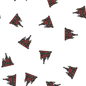Saint basil cathedral vector seamless pattern 스톡 일러스트