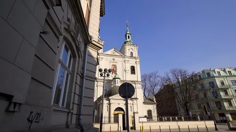 Saint Basilica Florian in Krakow 库存影片 126562804