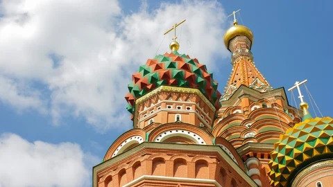 Saint Basil's Cathedral Cloudy Timelapse Stock Footage 97184088