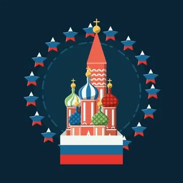 Saint basils cathedral icon Stock Illustration
