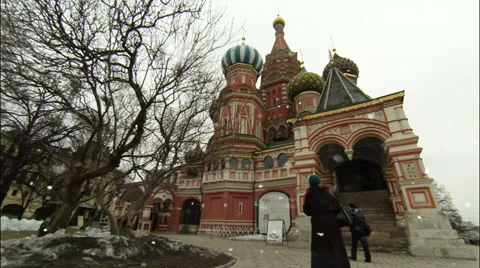 Saint Basils Cathedral Kremlin in Red Square Moscow Russia Stock Footage 36293940