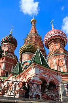 Saint Basil's Cathedral. Low angle view. Stock Photos