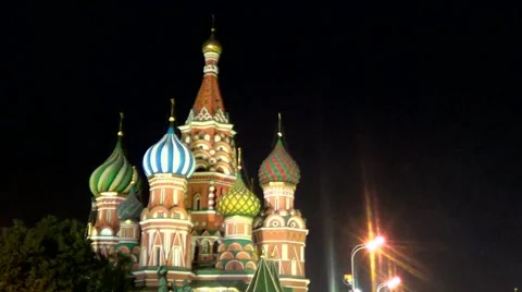 Saint Basil's cathedral, Moscow Stock Footage 60127985