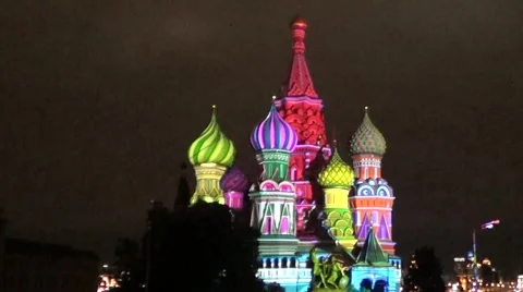 Saint Basil's cathedral, Moscow Stock Footage 60128183