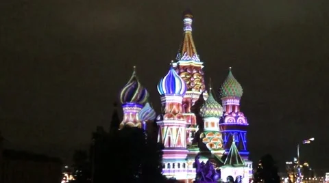Saint Basil's cathedral, Moscow Stock Footage 60128838