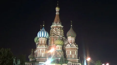 Saint Basil's cathedral, Moscow Stock Footage 72300174