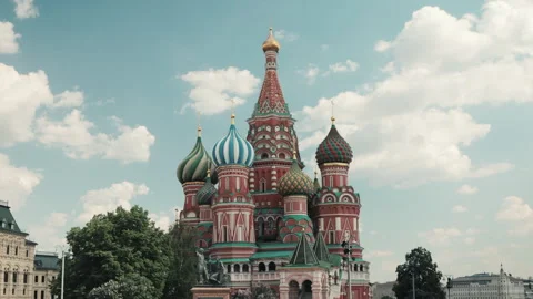 Saint Basil’s Cathedral on Red Square, Moscow Stock Footage 319701434
