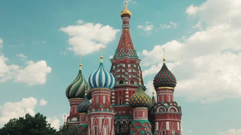 Saint Basil’s Cathedral on Red Square, Moscow Stock Footage 319701448