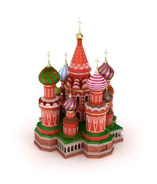 Saint Basil's Cathedral on the Red Square in Moscow, Russia Stock Illustration