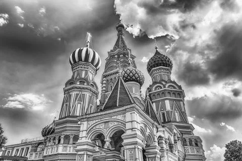Saint Basil's Cathedral on Red Square in Moscow, Russia Stock Photos