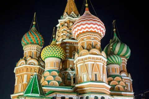 Saint Basil's Cathedral at the Red Square in Kremlin Moscow Russia Stock Photos