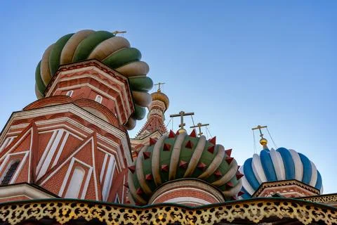 Saint Basils cathedral on the Red Square in Moscow Stock Photos
