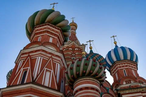 Saint Basils cathedral on the Red Square in Moscow. Stock Photos