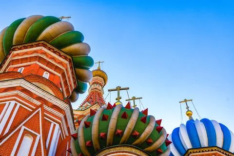 Saint Basils cathedral on the Red Square in Moscow. Stock Photos