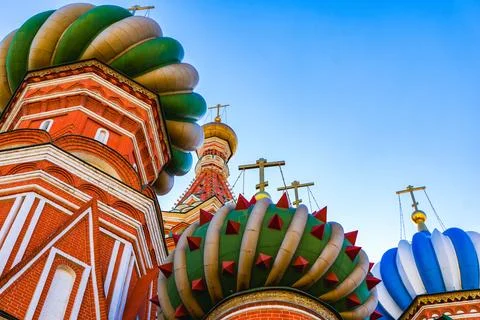Saint Basils cathedral on the Red Square in Moscow Stock Photos