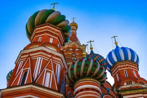 Saint Basils cathedral on the Red Square in Moscow. Stock Photos