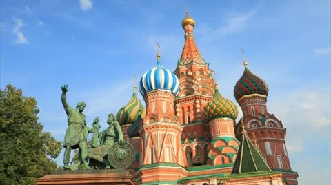Saint Basil's Cathedral timelapse Stock Footage