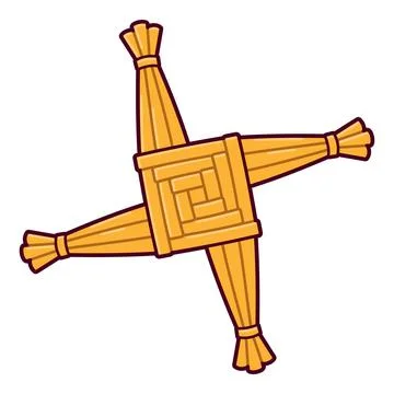 Saint Brigid's cross drawing Stock Illustration